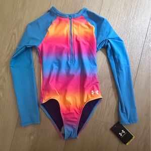 NEW Under Armour rash guard zip up long sleeve